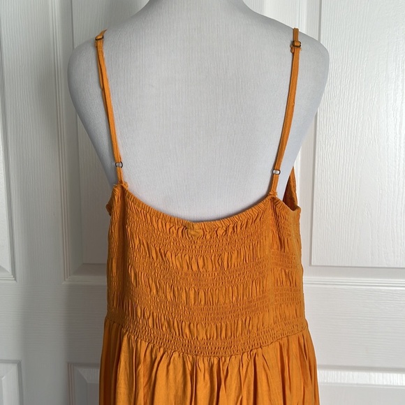 NWT Wild Fable Orange Smocked Midi Dress Sz XXL - Picture 7 of 14